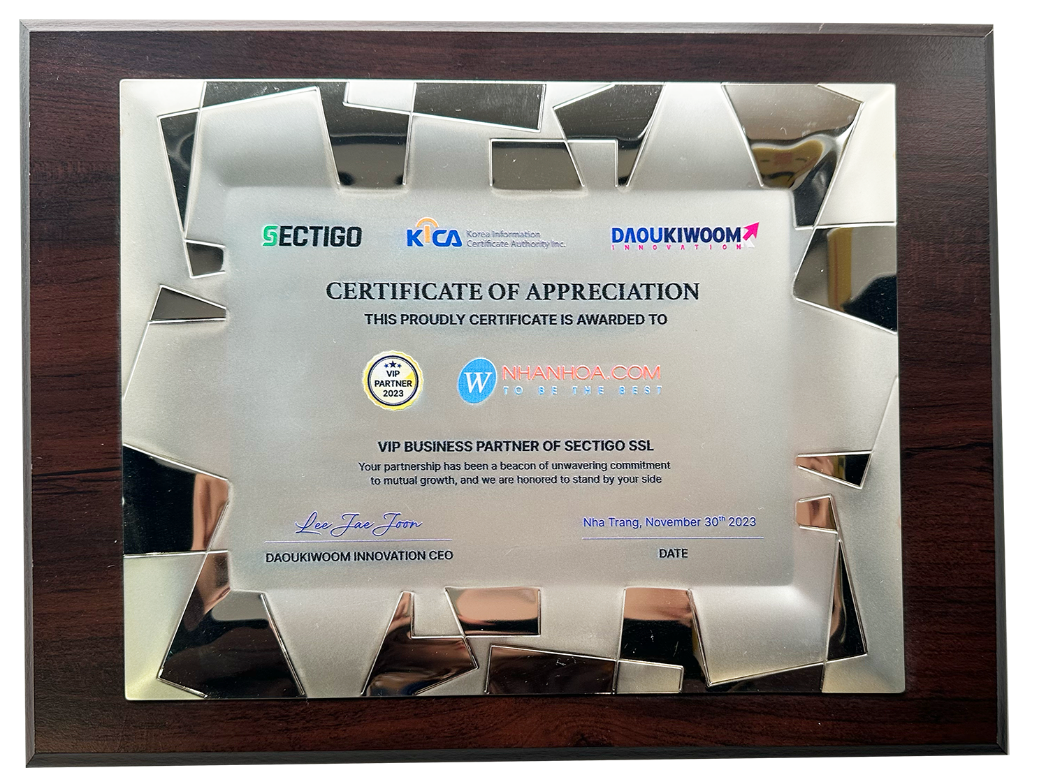 Chứng nhận VIP Partner - Sectigo SSL
